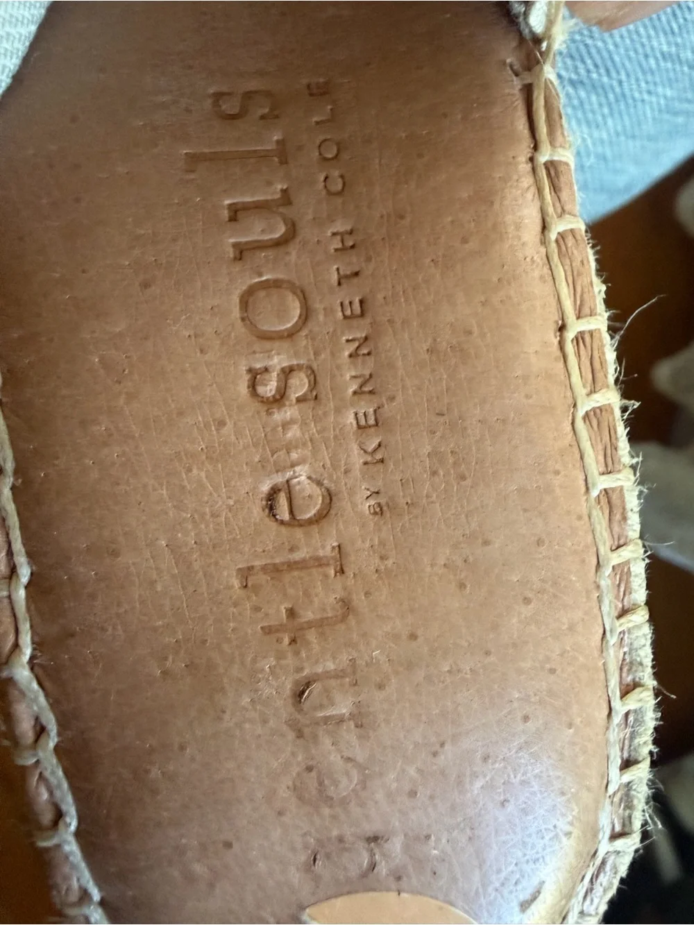 Cream Perforated Elastic Band Espadrille Wedge Sandals